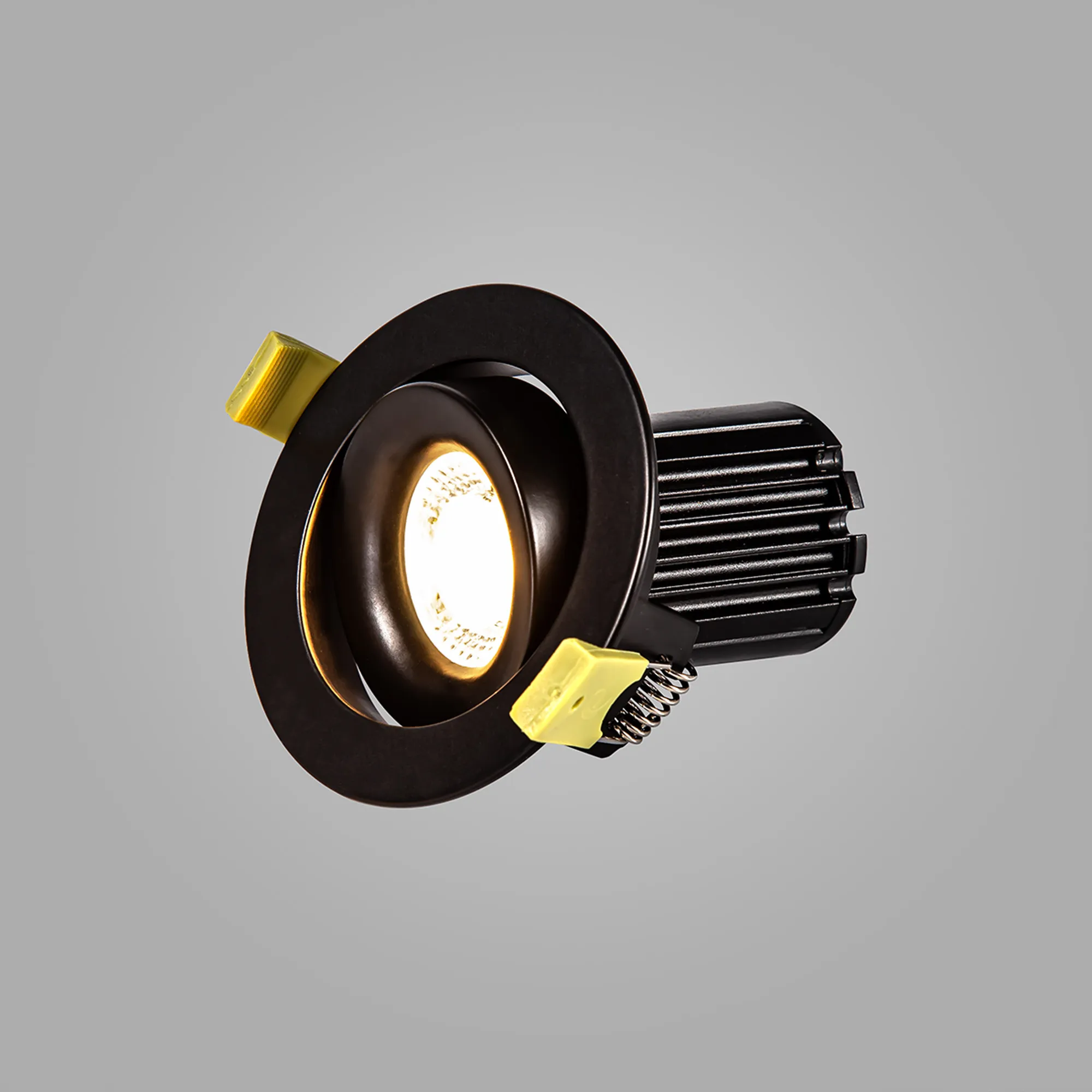 Bruve 12 Tridonic powered 12W 3000K 1200lm 36° LED Engine,300mA , CRI>90 LED Engine Matt Black  Fixed Recessed Adjustable round Downlight, IP20 DM202502  Dlux Bruve A 12